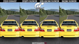 Mitsubishi Lancer Evolution V GSR '98 | Gran Turismo 7 Exhaust Upgrades