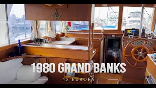 Step Aboard a 1980 Grand Banks 42 Europa Trawler - A Complete Refit and Fuel Efficiency!