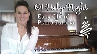 O Holy Night - Easy Chord Piano Lesson | Christmas Carol | Free Piano Lesson