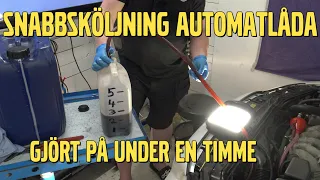 Sköljer AW55-50SN på en Volvo V70 snabbt och smidigt. Pumpa ur eller bara tömma? Vi testar!