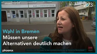 Janine Wissler zum Ergebnis der Bürgerschaftswahl in Bremen am 15.05.23