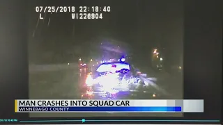 Deputy Squad Car Hit by a suspected drunk driver