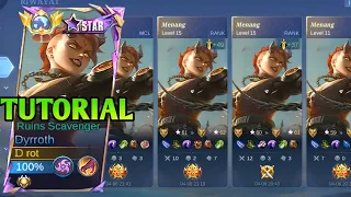 HOW TO PLAY DYRROTH WITH BUILD AND EMBLEM TUTORIAL | Mobile Legends