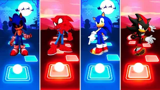 Sonic exe 🆚 Spider man Sonic 🆚 Sonic Speed 🆚 Shadow Sonic | Sonic Team Tiles Hop EDM Rush