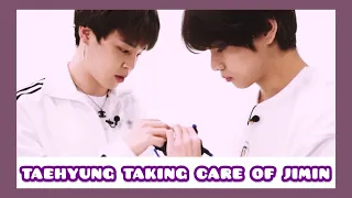 Taehyung Taking Care of Jimin (Being the Hyung in VMIN)