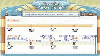 Unwritten - Natasha Bedingfield - Guitaraoke, Chords & Lyrics, Guitar Lesson - playwhatyoufeel.com