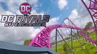 DC Rivals Roller Coaster REAL Front Seat & BACKWARDS POV! Warner Bros Movie World Australia