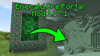 Minecraft: Emerald Ore Portal 1.17.1 Mod