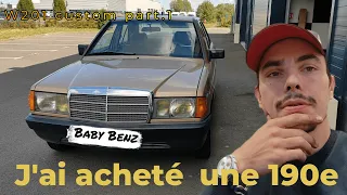 présentation de la Baby benz 190e w201, en mode hold school