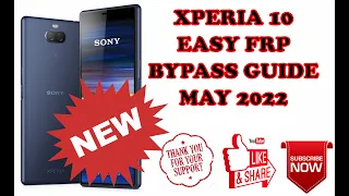 xperia 10 frp bypass may 2022