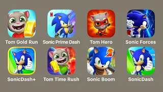 Talking Tom: Gold Run,Netflix Sonic Prime: Dash,Tom Hero Dash,Sonic Forces,Sonic Dash +,Sonic Boom