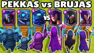 PEKKAS vs WITCHES | SUPER MINI PEKKKA TEAM vs SUPER WITCH TEAM | CLASH ROYALE