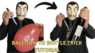 Balloon to Bottle 🎈🍾 Magic Trick Tutorial