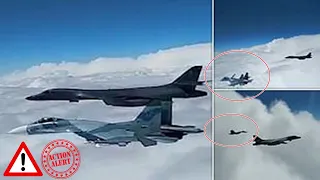 Hight Alert! Russian Sukhoi SU-30 Intercepted U.S Bomber & P-8 3rd in 2 Month