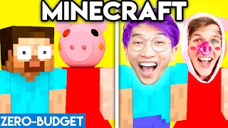 MINECRAFT WITH ZERO BUDGET! (Funny Minecraft Piggy PARODY By LANKYBOX)