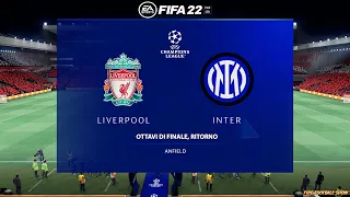 FIFA 22 Liverpool vs Inter - UEFA Champions League (Ottavi di finale, ritorno) Gameplay