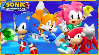 Sonic Superstars - Full Game Playthrough with 4-Players (Story Mode - All Chaos Emeralds)