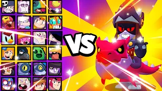 EFSANEVİ DRACO VS TÜM KARAKTERLER 📣 EJDERHA YOK EDİYOR - Brawl Stars #Godzilla