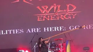 ESCKAZ in Lisbon: Ruslana (Ukraine) - Wild Energy intro (at Eurovillage)