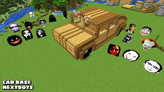 SURVIVAL CAR HOUSE BASE WITH 100 NEXTBOTS in Minecraft - Gameplay - Coffin Meme