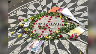 John Lennon NYC 41st Annual Fans Sing-Along in his Memory-Central Park Strawberry Fields-Dec8, 2021.