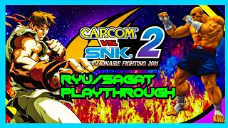 Capcom VS. SNK 2 Arcade Playthrough Ryu {& The Street fighter rival team}