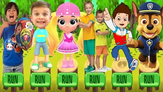 Tag with Ryan Kaji vs Vlad and Niki vs PAW Patrol Ryder Runner vs Diana Roma Show Dash - Gameplay