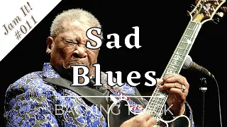 Whiskey Sad Blues Guitar Backing Track in Cm | JIBT #011