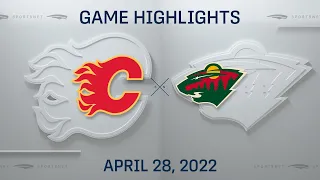 NHL Highlights | Flames vs. Wild - Apr. 28, 2022