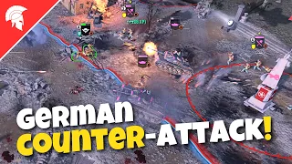 Company of Heroes 3 - GERMAN COUNTER-ATTACK! - US Forces Gameplay - 4vs4 Multiplayer - No Commentary