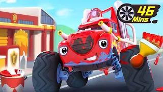Bad Fire Truck Song | Firefighter Rescue Team | Monster Truck | Kids Songs | BabyBus - Car Cartoon