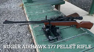 #BBGUNCHALLENGE Ruger airhawk.177 pellet rifle with Cabelas pine ridge 3-9x40 scope