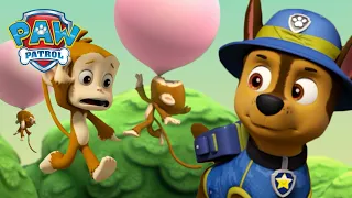 Jungle кученцата спасяват маймуните, които правят балончета! PAW Patrol Bulgarian карикатури за деца