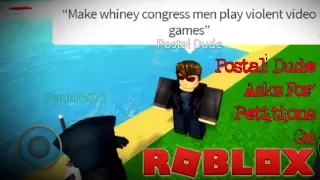 Postal Dude Asks for Petitions Signatures in Roblox (Roblox Character Prank)