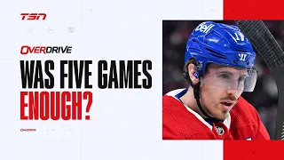 Was five games enough for Brendan Gallagher? | OverDrive Part 2 | 1-26-24