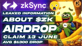 zkSync $ZK  - Leaked Airdrop Info😲 Full Details $1300 Average Drop / User - Hindi