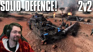 SOLID DEFENCE! 2v2 - Hans ,Leiarde vs ASII Symbosis, DemolitionHammer - Company of Heroes 3