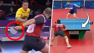 Craziest Behind The Back Shots In Table Tennis [HD]