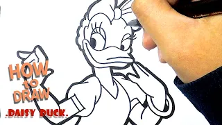 How to Draw daisy duck | disney drawing | disney characters drawing