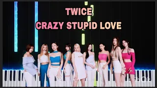 TWICE (트와이스) - Crazy Stupid Love | Piano Easy Tutorial (with Music)