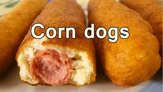 corn dog recipe - Yummy cooking crispy hot dog