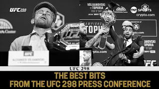 VOLKANOVSKI FALLS ASLEEP! Topuria with shades of McGregor | The best bits from the #UFC298 presser