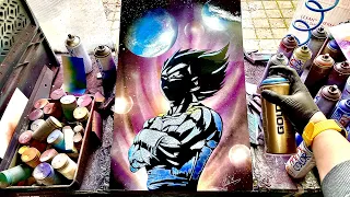 Vegeta DBZ GLOW IN THE DARK - SPRAY PAINT ART by Skech