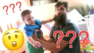 TWINS REACT TO DAD SHAVING BEARD | NEVER SEEN HIM SHAVED