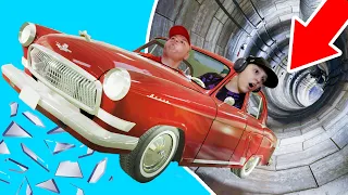 От ПОЛИЦИИ на ВОЛГА ГАЗ 21 через ТОННЕЛЬ в GTA 5