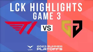 T1 vs GEN Game 3 Highlights | LCK Summer Playoffs 2023 | T1 vs Gen.G