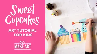 How to Paint Sweet Cupcakes 🧁| Children's Art Lesson by Nicole Miyuki of Let's Make Art