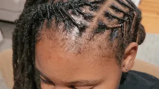 Easy Braid loc style/Teen loc style #locs #hair