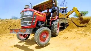 JCB 3dx Full loading | Mahindra yuvo 275 DI tractor video