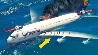 GIANT A380 Emergency Landing after Crashes Mid-Air With Another A380 | GTA 5